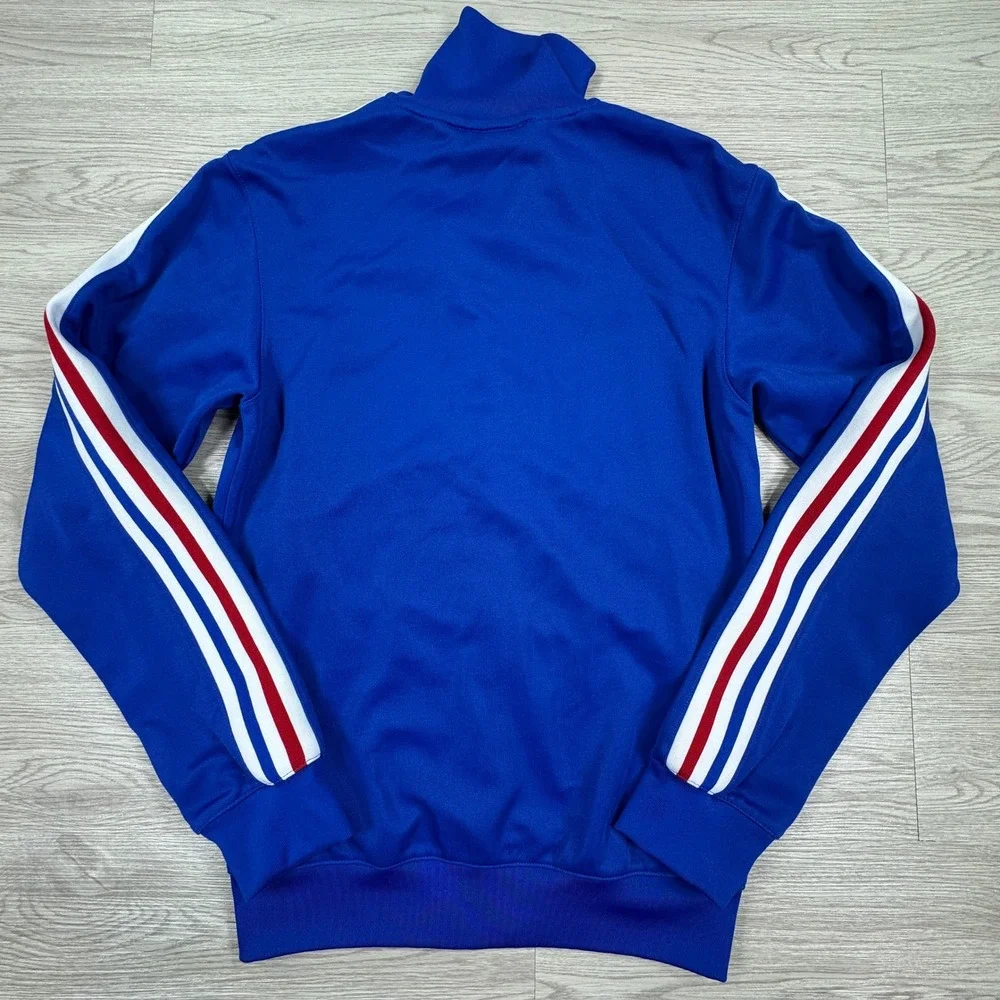 Adidas Originals Men's Track Jacket Blue White 3-Stripe Full Zip XS Retro